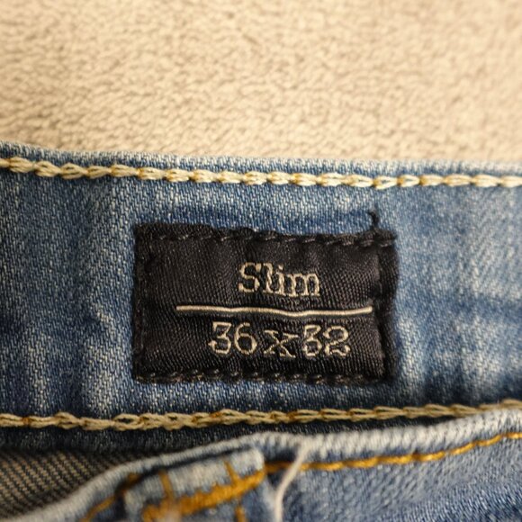 PD&C jeans slim men's 36x32 light blue denim paper denim and cloth - Picture 4 of 12